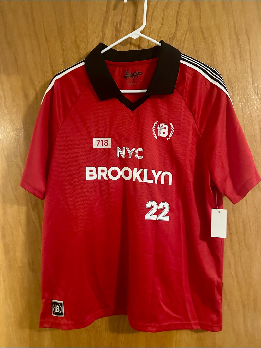 Brooklyn NYC Men's Red Sport Polo Shirt - Size  M